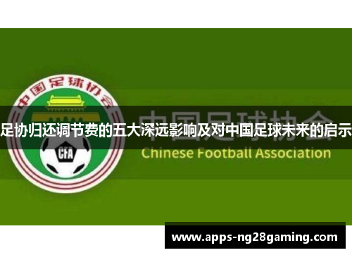 足协归还调节费的五大深远影响及对中国足球未来的启示 足协归还调节费的五大深远影响及对中国足球未来的启示