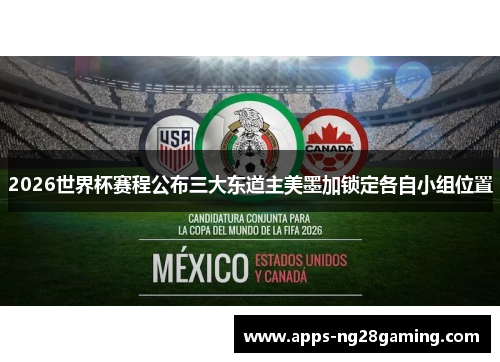 2026世界杯赛程公布三大东道主美墨加锁定各自小组位置